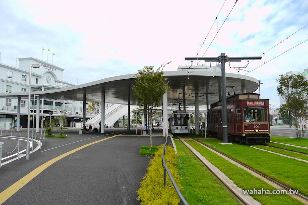 怒濤更新之路面電車(84)：JR熊本站前的「大杓子」，熊本市電熊本駅前站